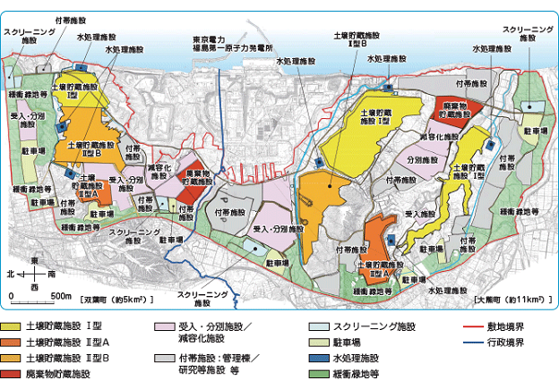 中間貯蔵施設内の施設地図